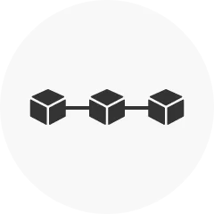 Logo of blockchain connection