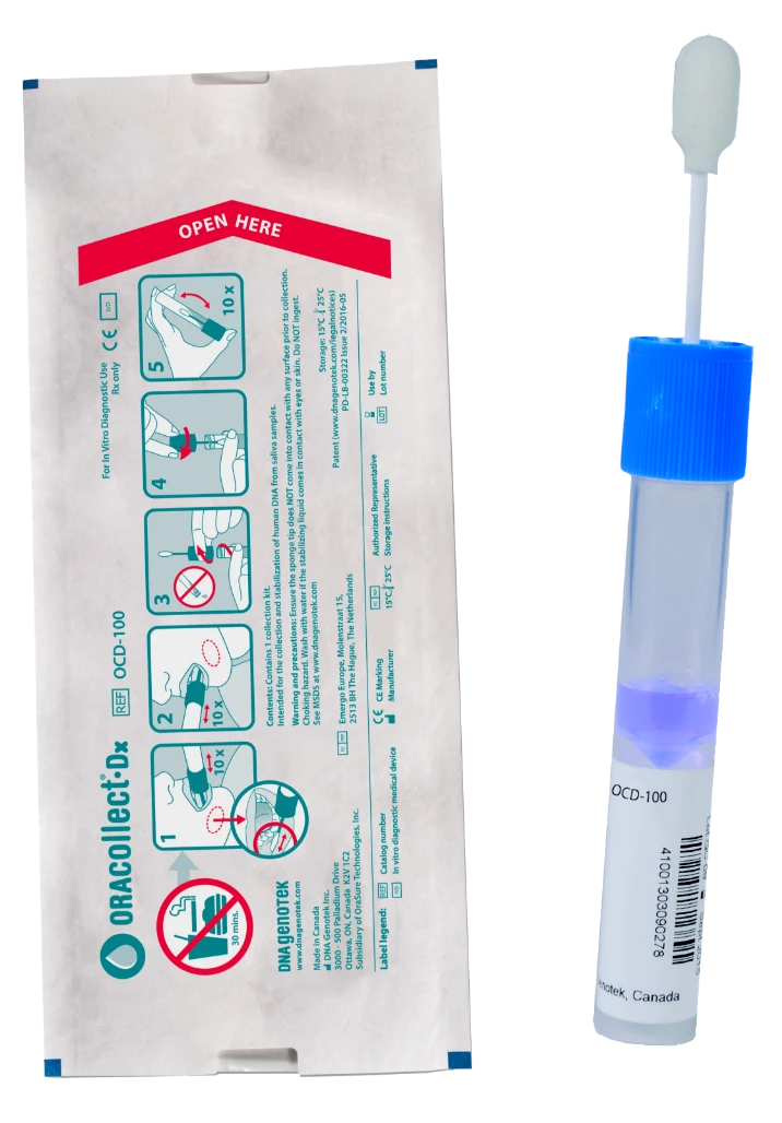 EDNA whole genome sequencing saliva collection kit